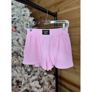 Lulu Mac Pink Waffle Shorts